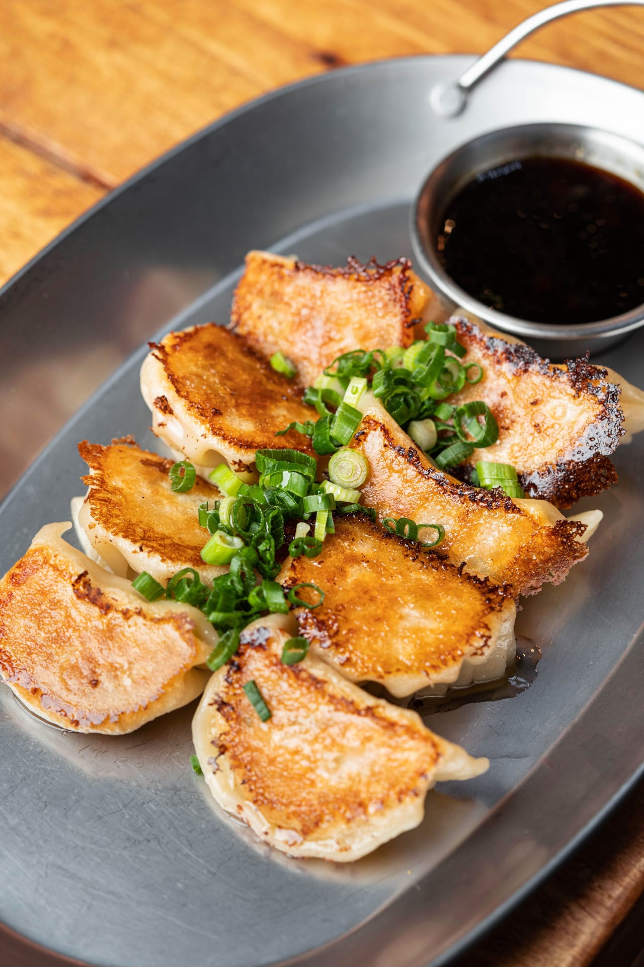 Pan fried chicken dumplings